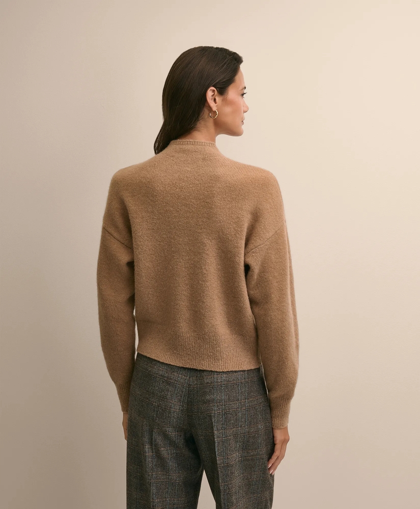Alpaca-Wool Blend Eyelash Cardigan, image 5