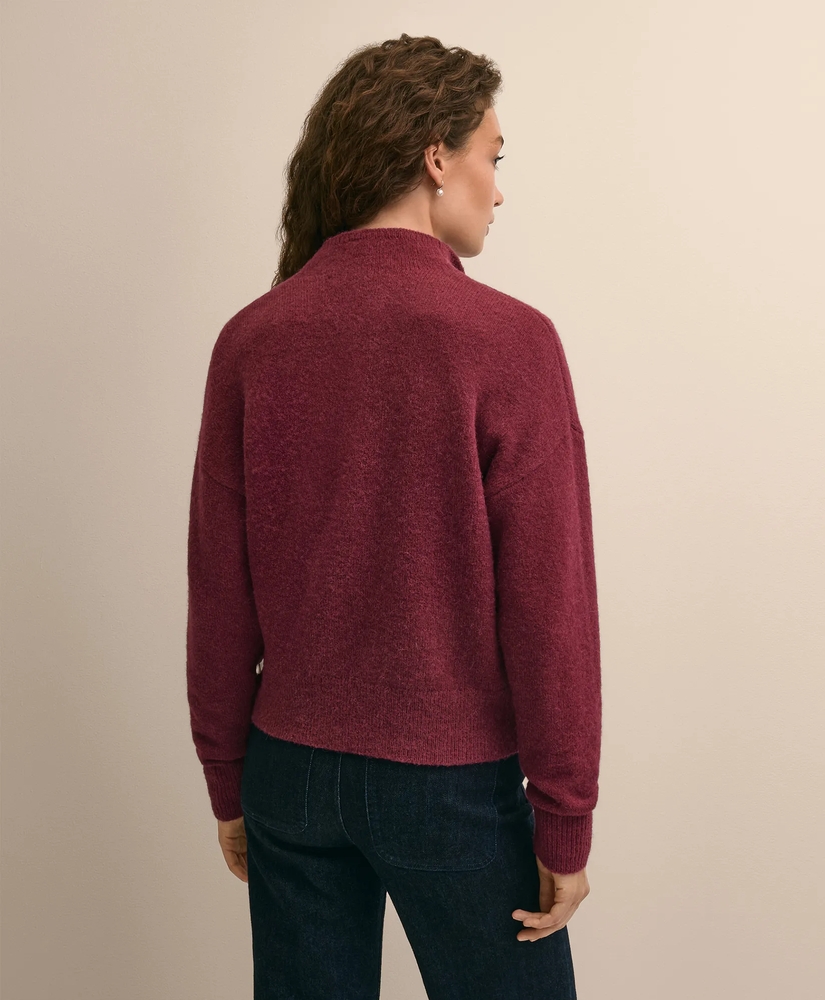 Alpaca-Wool Blend Eyelash Cardigan, image 4