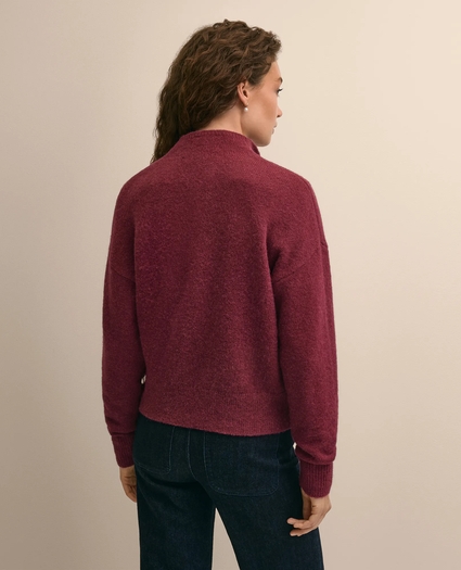 Alpaca-Wool Blend Eyelash Cardigan, image 4