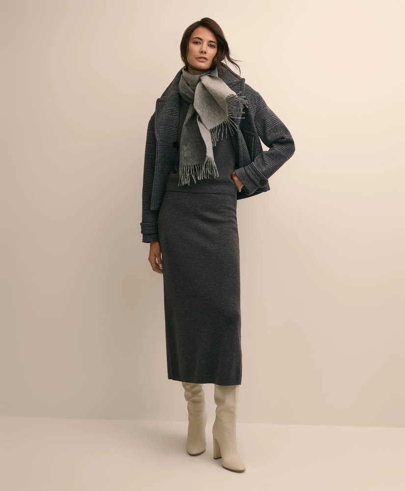 Merino Wool Cropped Cable-Knit Sweater, image 3