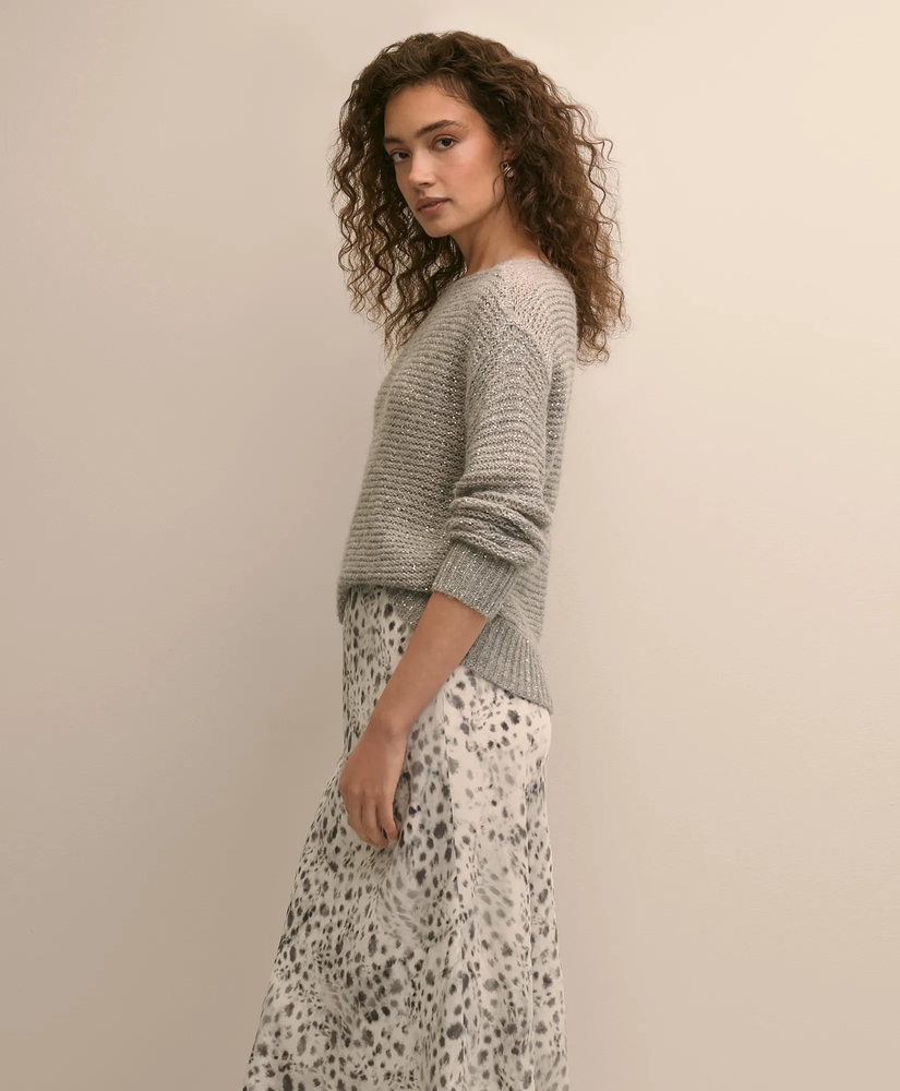 Wool-Alpaca-Blend Sequin Sweater, image 4