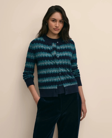 Wool Ombre Shimmer Cardigan, image 1