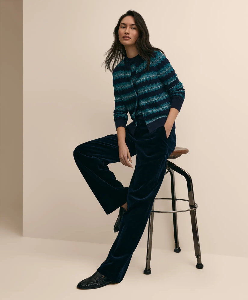 Wool Ombre Shimmer Cardigan, image 2