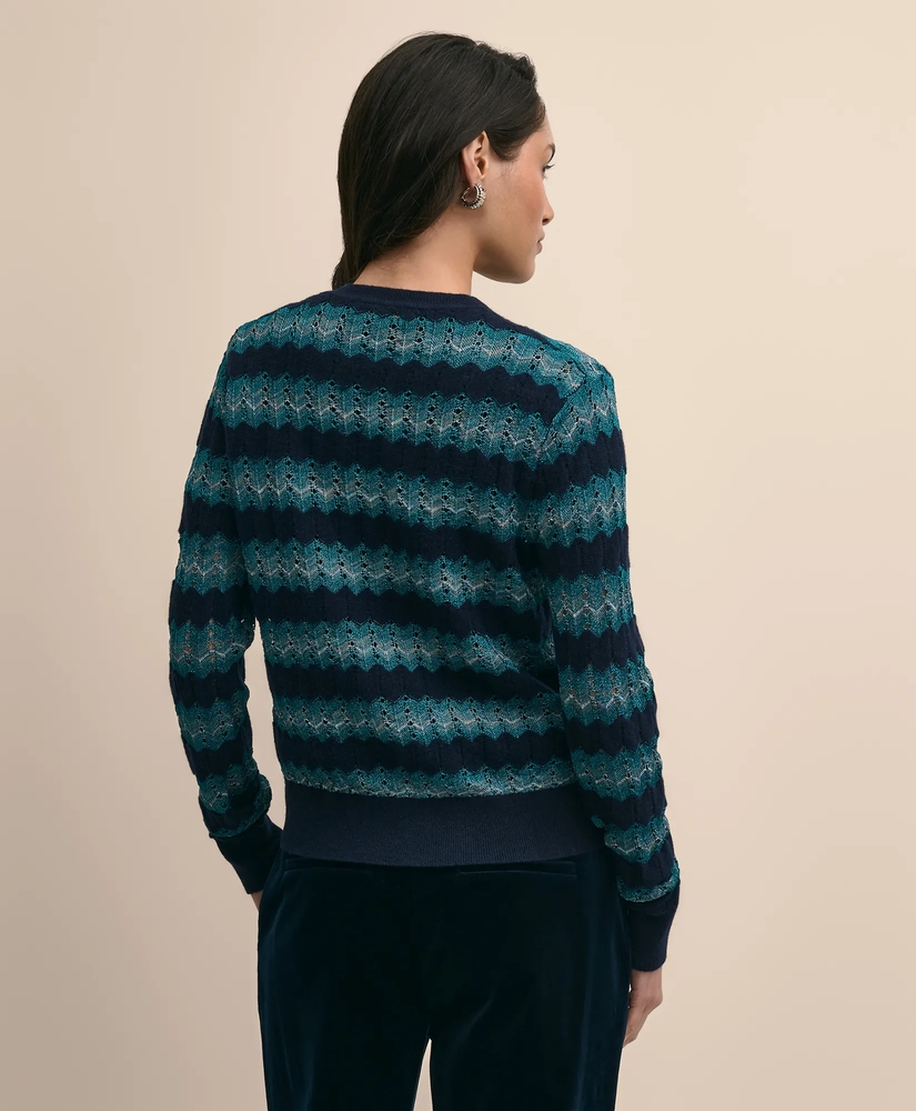 Wool Ombre Shimmer Cardigan, image 4
