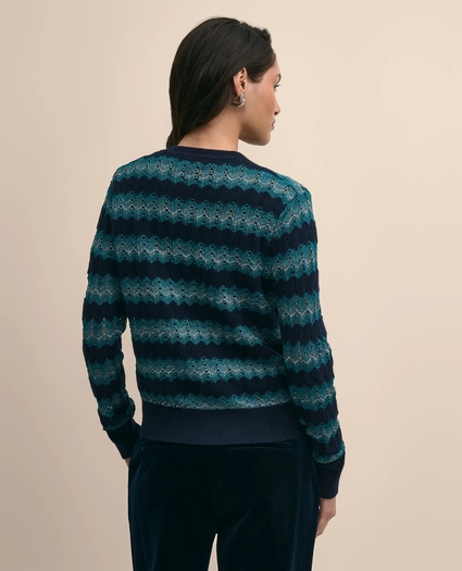 Wool Ombre Shimmer Cardigan, image 4