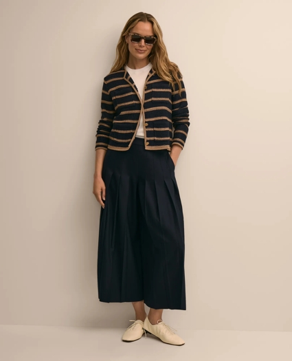 Cotton Stripe Sweater Jacket, image 2