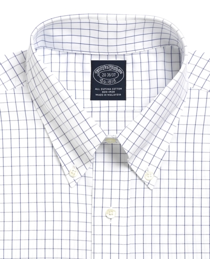 Big & Tall Dress Shirt, Non-Iron Windowpane, image 2
