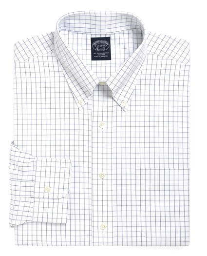 Big & Tall Dress Shirt, Non-Iron Windowpane, image 4