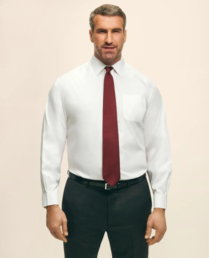 Big & Tall Stretch Dress Shirt, Non-Iron Pinpoint Spread Collar, image 1