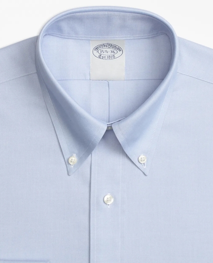 Big & Tall Stretch Dress Shirt, Non-Iron Pinpoint Button-Down Collar, image 2
