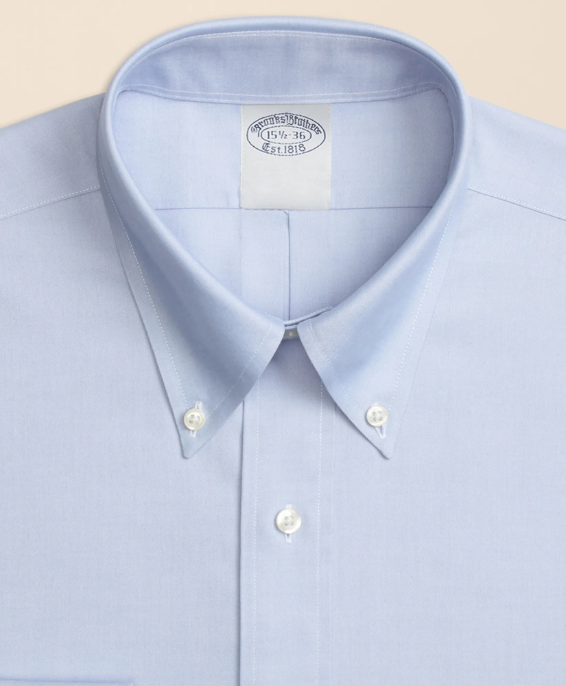 Big & Tall Stretch Dress Shirt, Non-Iron Pinpoint Button-Down Collar, image 2