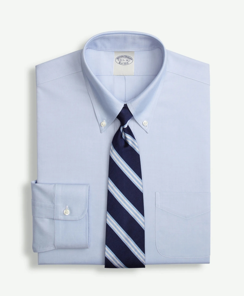 Big & Tall Stretch Dress Shirt, Non-Iron Pinpoint Button-Down Collar, image 3