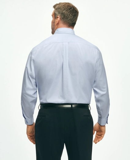 Big & Tall Stretch Dress Shirt, Non-Iron Pinpoint Button-Down Collar, image 4