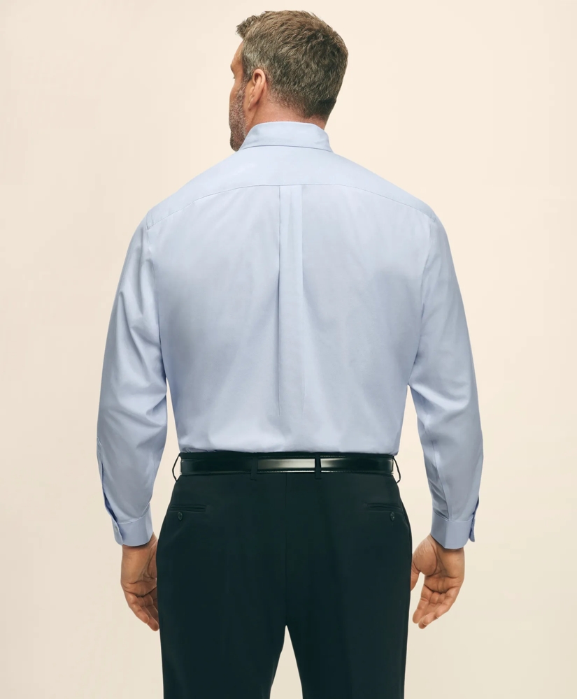 Big & Tall Stretch Dress Shirt, Non-Iron Pinpoint Button-Down Collar, image 4