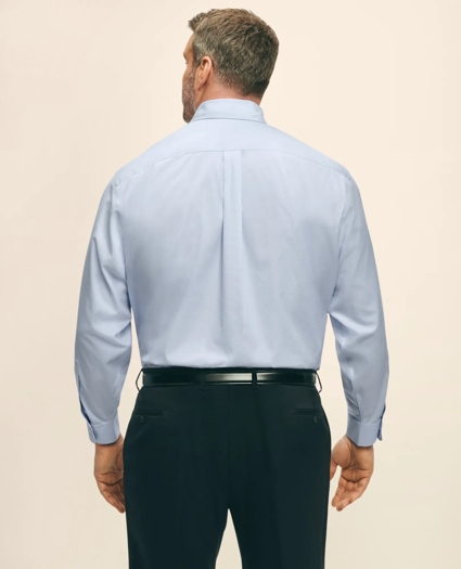 Big & Tall Stretch Dress Shirt, Non-Iron Pinpoint Button-Down Collar, image 4