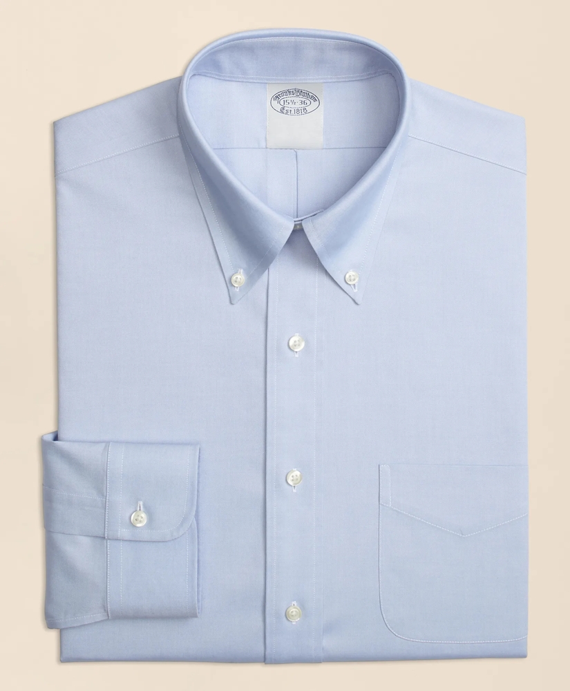 Big & Tall Stretch Dress Shirt, Non-Iron Pinpoint Button-Down Collar, image 5