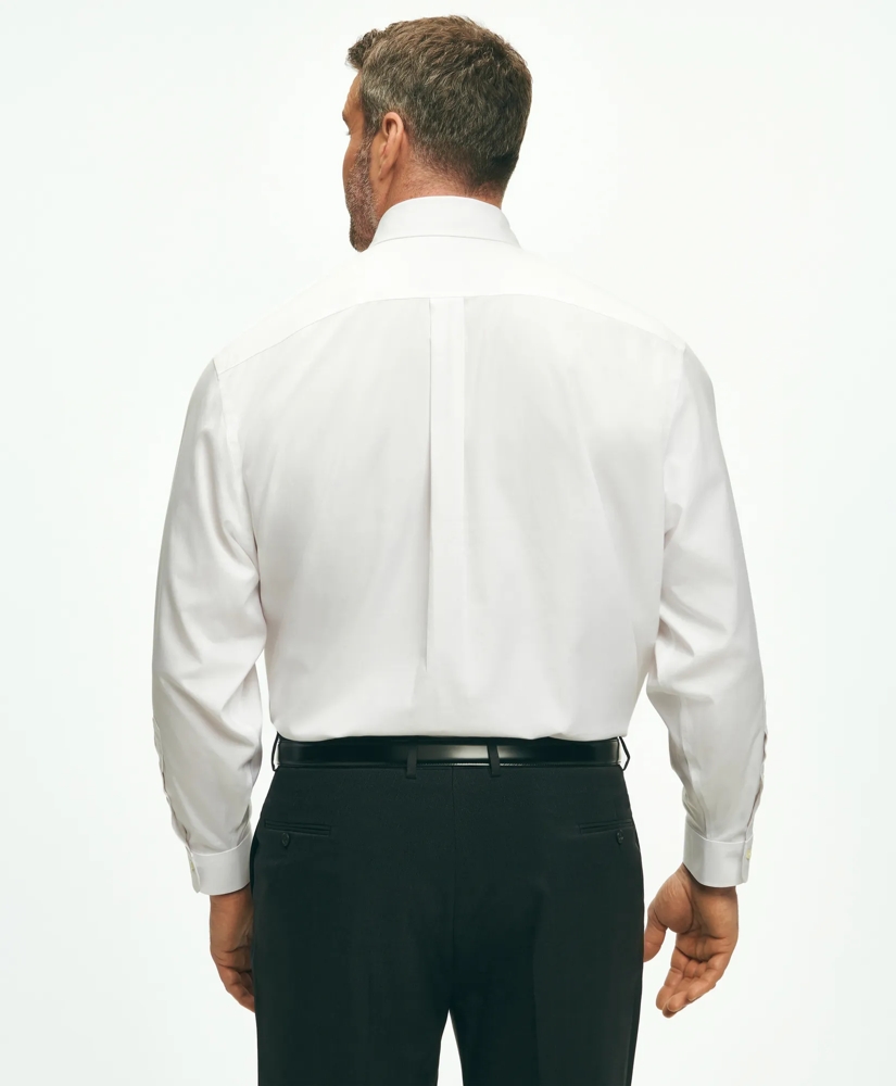 Big & Tall Stretch Dress Shirt, Non-Iron Pinpoint Button-Down Collar, image 2