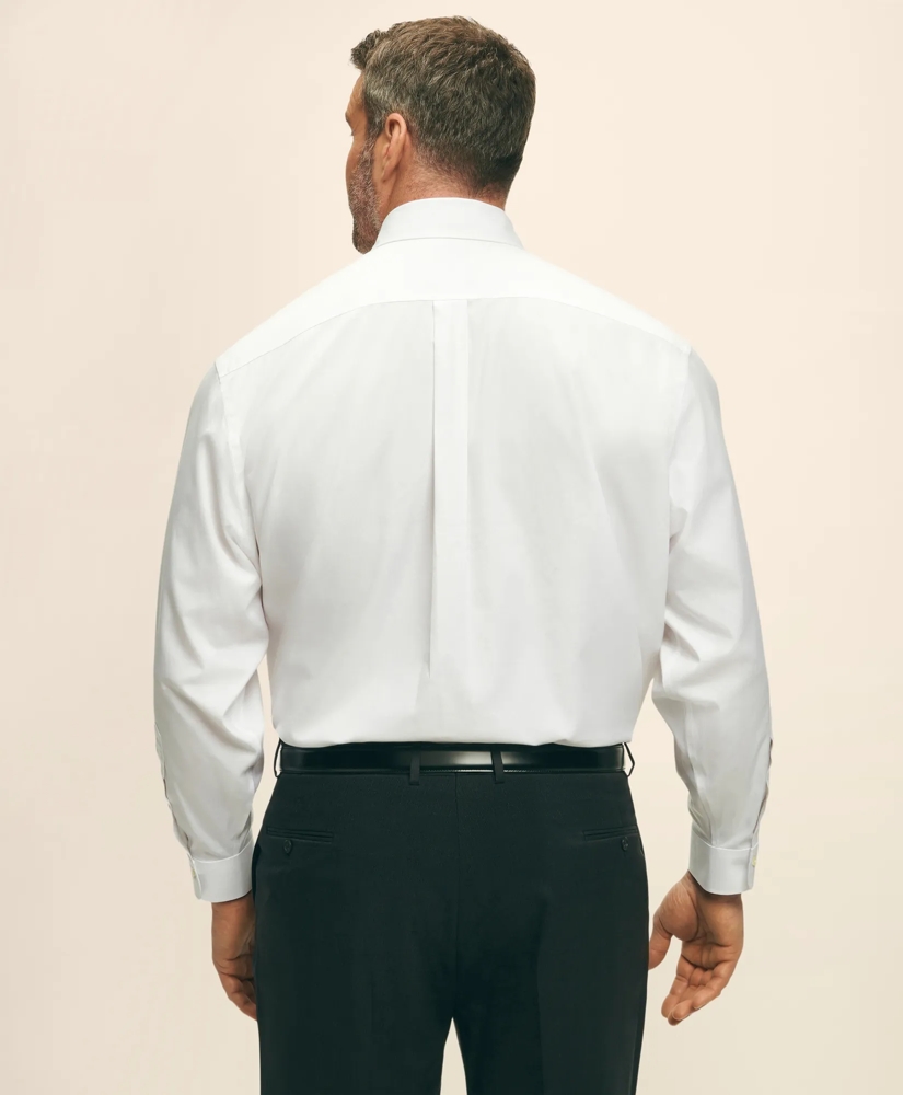 Big & Tall Stretch Dress Shirt, Non-Iron Pinpoint Button-Down Collar, image 2