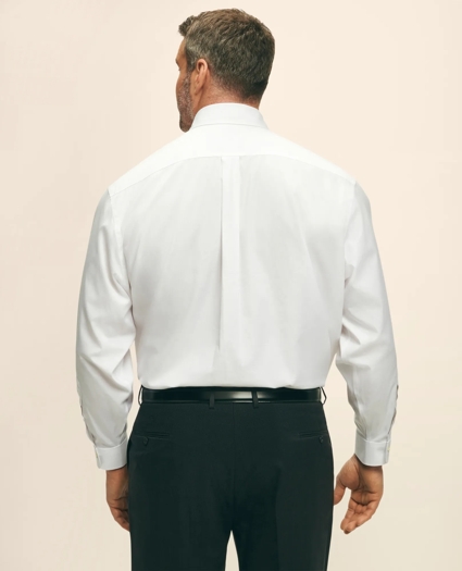 Big & Tall Stretch Dress Shirt, Non-Iron Pinpoint Button-Down Collar, image 2