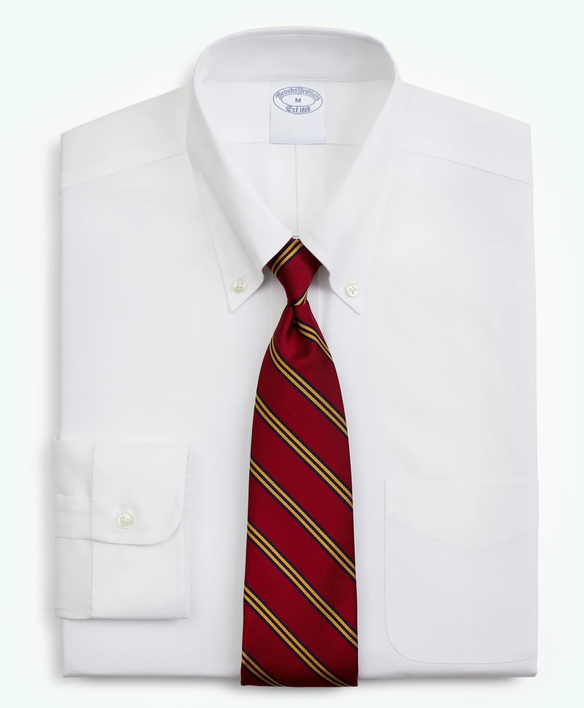 Big & Tall Stretch Dress Shirt, Non-Iron Pinpoint Button-Down Collar, image 3