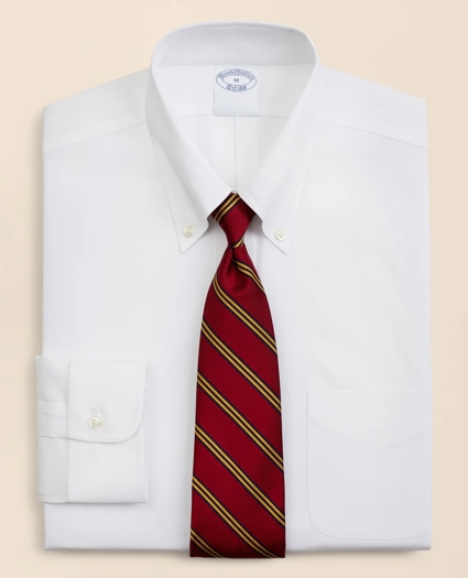 Big & Tall Stretch Dress Shirt, Non-Iron Pinpoint Button-Down Collar, image 3