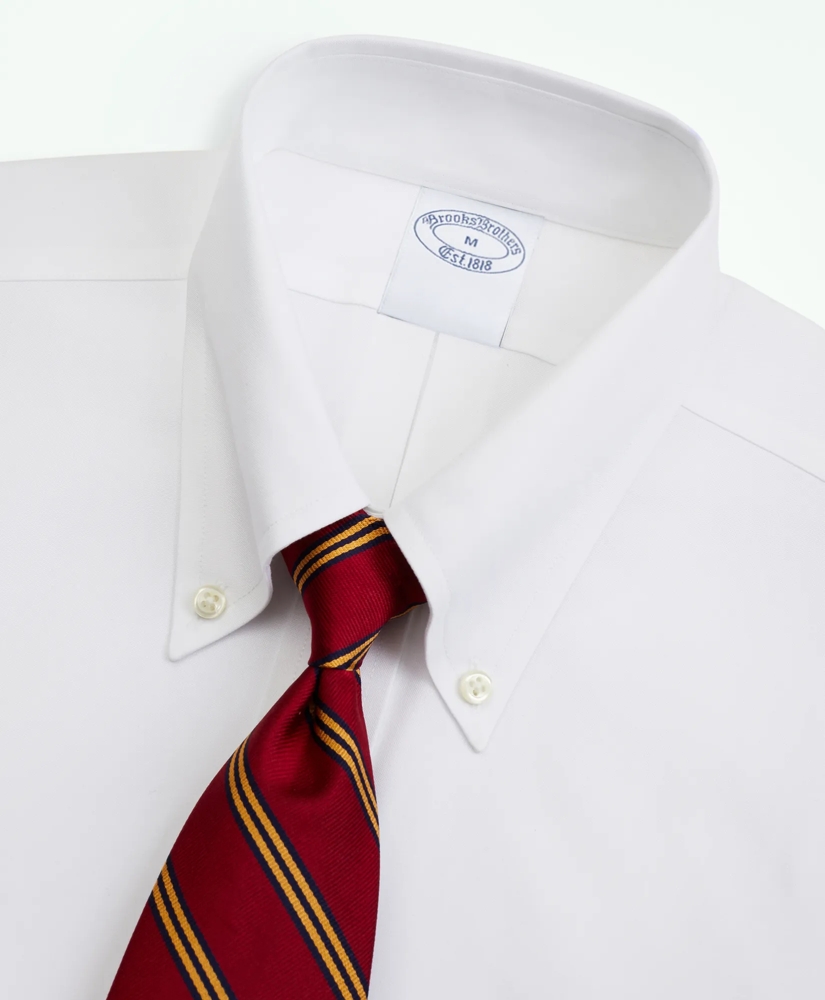 Big & Tall Stretch Dress Shirt, Non-Iron Pinpoint Button-Down Collar, image 4