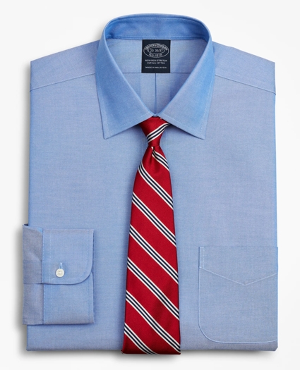 Big & Tall Stretch Dress Shirt, Non-Iron Pinpoint Ainsley Collar, image 1