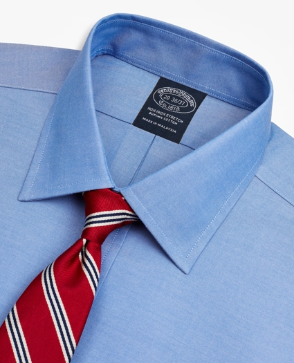 Big & Tall Stretch Dress Shirt, Non-Iron Pinpoint Ainsley Collar, image 2