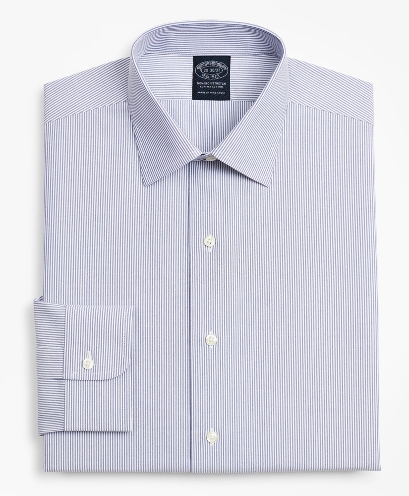 Big & Tall Stretch Dress Shirt, Non-Iron Poplin Ainsley Collar Fine Stripe, image 4