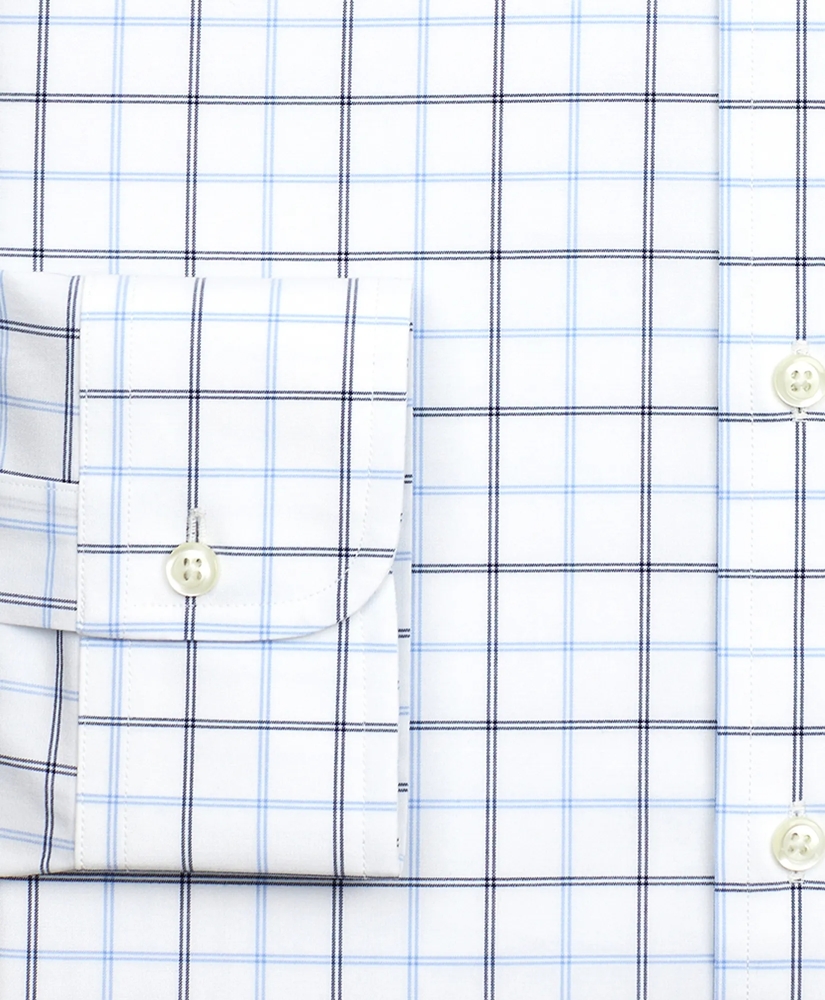 Big & Tall Stretch Dress Shirt, Non-Iron Poplin Ainsley Collar Double-Grid Check, image 3