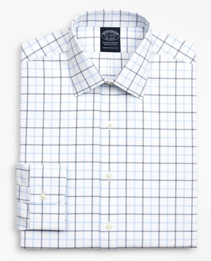 Big & Tall Stretch Dress Shirt, Non-Iron Poplin Ainsley Collar Double-Grid Check, image 4
