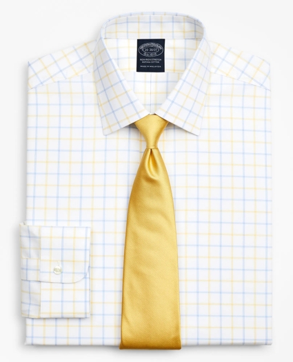 Big & Tall Stretch Dress Shirt, Non-Iron Poplin Ainsley Collar Double-Grid Check, image 1