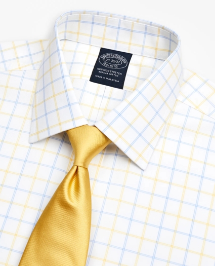 Big & Tall Stretch Dress Shirt, Non-Iron Poplin Ainsley Collar Double-Grid Check, image 2