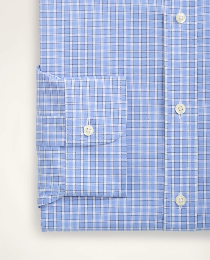Big & Tall Stretch Dress Shirt, Non-Iron Pinpoint Oxford Button Down Collar Gingham, image 4