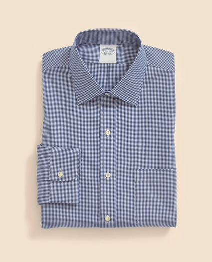 Big & Tall Stretch Supima® Cotton Non-Iron Pinpoint Oxford Ainsley Collar, Gingham Dress Shirt, image 5