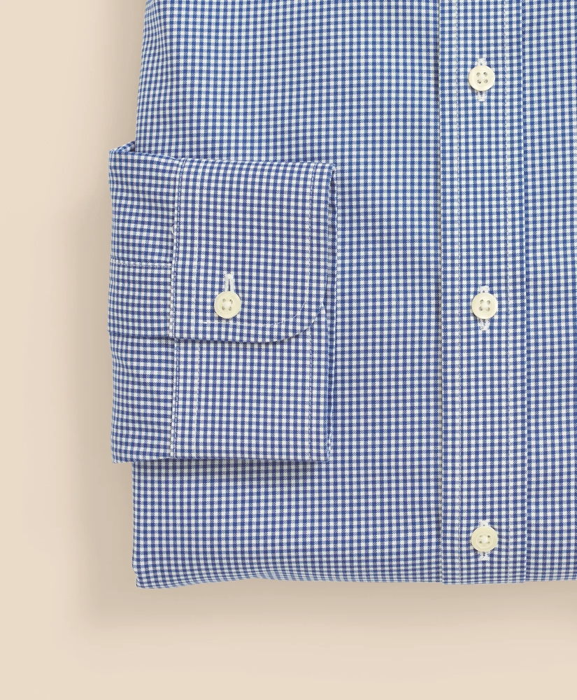 Big & Tall Stretch Supima® Cotton Non-Iron Pinpoint Oxford Ainsley Collar, Gingham Dress Shirt, image 6