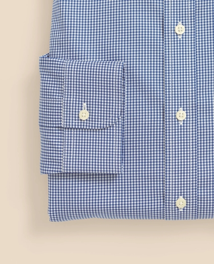 Big & Tall Stretch Supima® Cotton Non-Iron Pinpoint Oxford Ainsley Collar, Gingham Dress Shirt, image 6