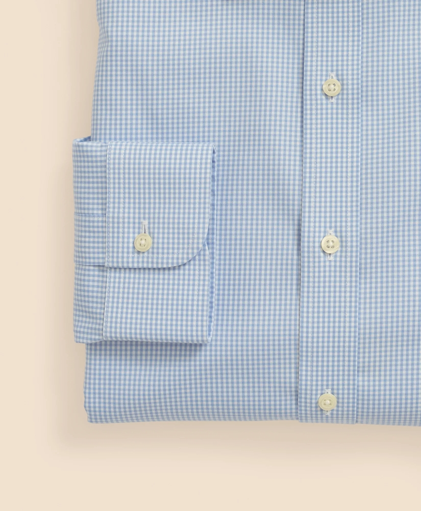 Big & Tall Stretch Supima® Cotton Non-Iron Pinpoint Oxford Ainsley Collar, Gingham Dress Shirt, image 6