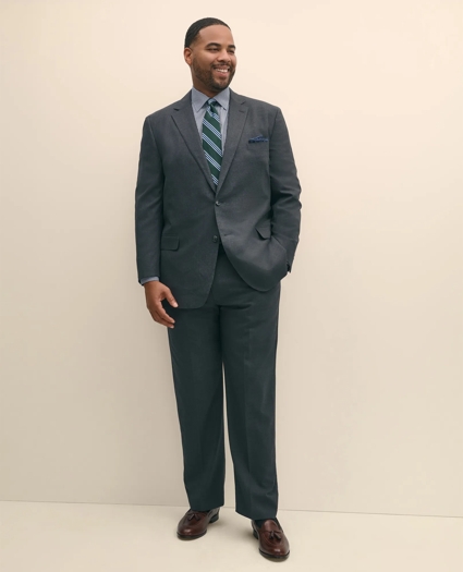 Big & Tall Stretch Supima® Cotton Non-Iron Pinpoint Oxford Ainsley Collar, Gingham Dress Shirt, image 2