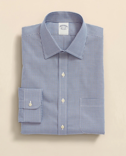 Big & Tall Stretch Supima® Cotton Non-Iron Pinpoint Oxford Ainsley Collar, Gingham Dress Shirt, image 5
