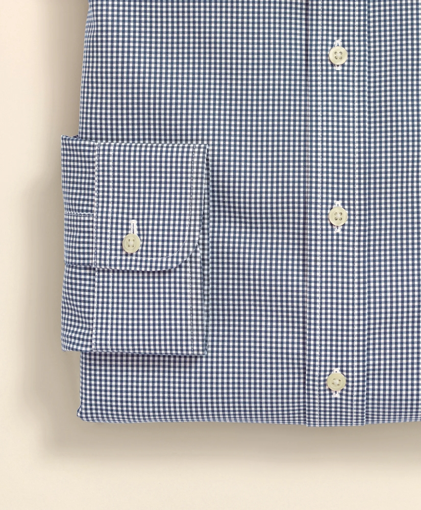 Big & Tall Stretch Supima® Cotton Non-Iron Pinpoint Oxford Ainsley Collar, Gingham Dress Shirt, image 7