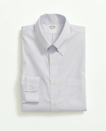 Big & Tall Stretch Supima® Cotton Non-Iron Pinpoint Oxford Button-Down Collar, Candy Stripe Dress Shirt, image 5