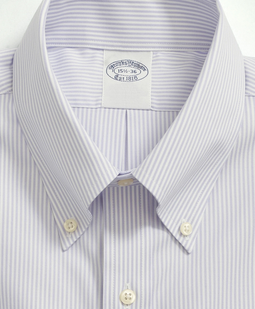 Big & Tall Stretch Supima® Cotton Non-Iron Pinpoint Oxford Button-Down Collar, Candy Stripe Dress Shirt Big & Tall Stretch Supima® Cotton Non-Iron Pinpoint Oxford Button-Down Collar, Candy Stripe Dress Shirt