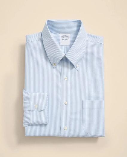 Big & Tall Stretch Supima® Cotton Non-Iron Pinpoint Oxford Button-Down Collar, Candy Stripe Dress Shirt, image 3