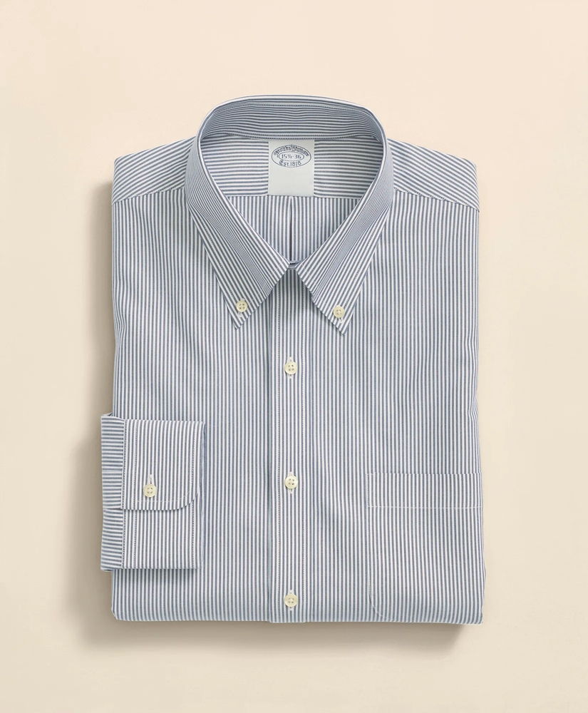 Big & Tall Stretch Supima® Cotton Non-Iron Pinpoint Oxford Button-Down Collar, Candy Stripe Dress Shirt, image 4