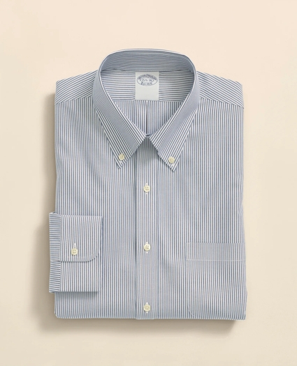Big & Tall Stretch Supima® Cotton Non-Iron Pinpoint Oxford Button-Down Collar, Candy Stripe Dress Shirt, image 4