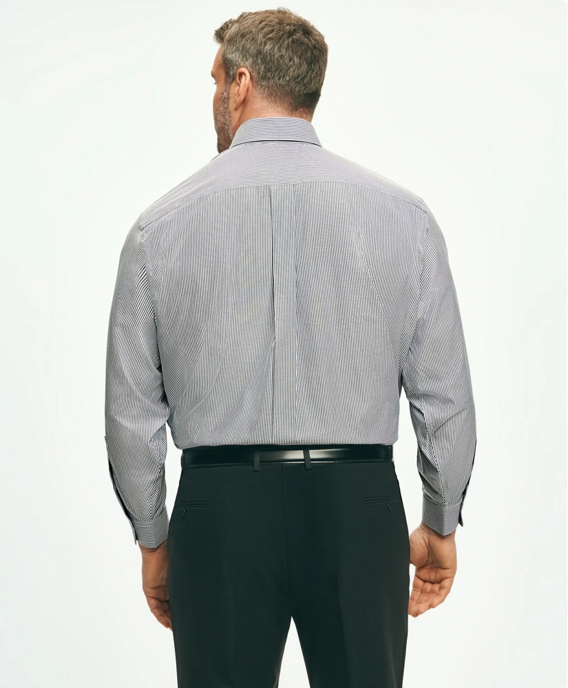 Big & Tall Stretch Supima® Cotton Non-Iron Pinpoint Oxford Button-Down Collar, Candy Stripe Dress Shirt, image 5