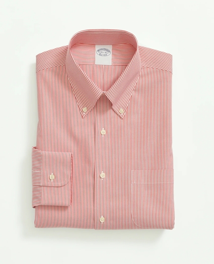 Big & Tall Stretch Supima® Cotton Non-Iron Pinpoint Oxford Button-Down Collar, Candy Stripe Dress Shirt, image 3