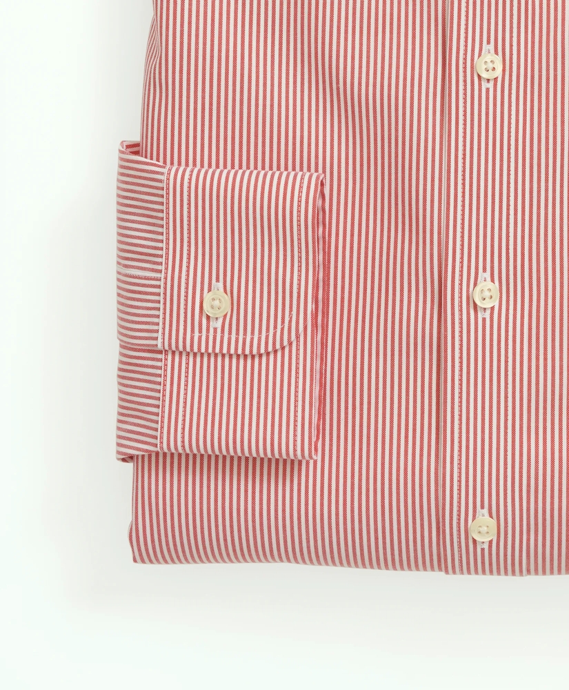 Big & Tall Stretch Supima® Cotton Non-Iron Pinpoint Oxford Button-Down Collar, Candy Stripe Dress Shirt, image 4