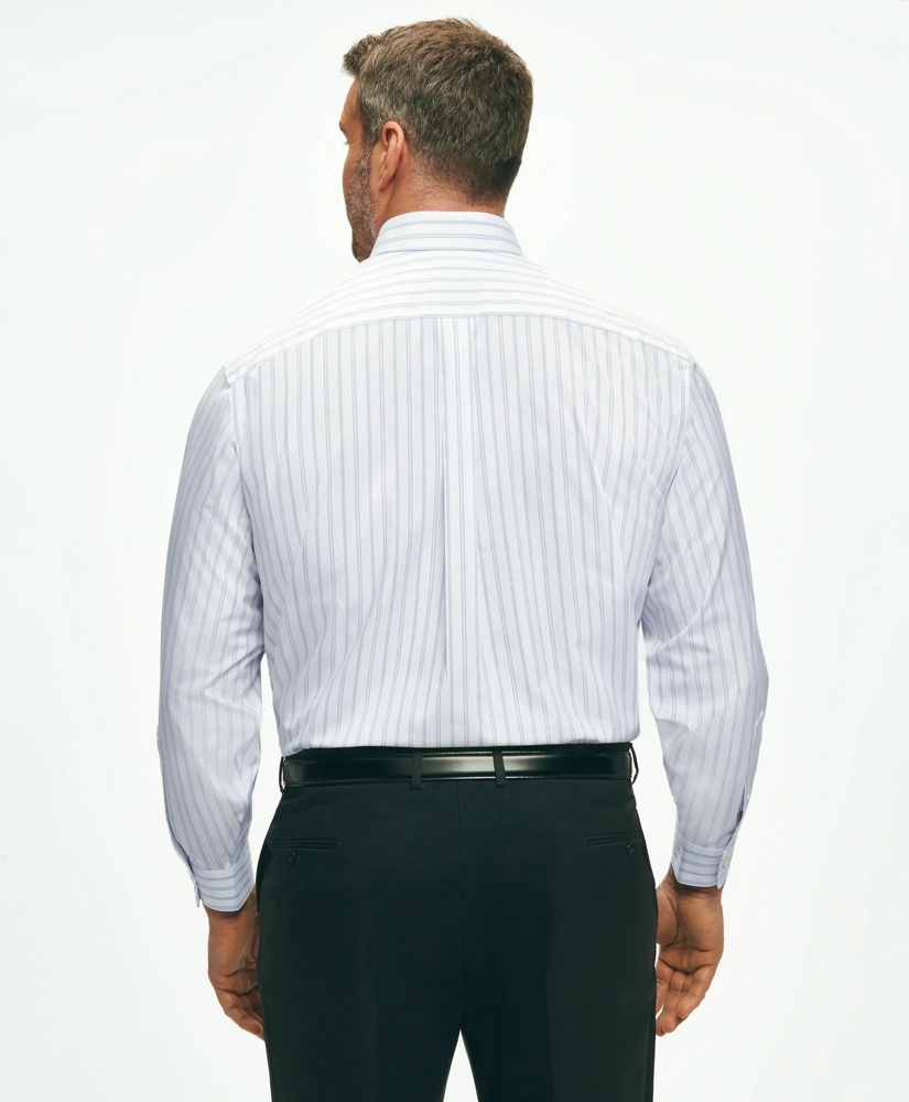 Stretch Big & Tall Supima® Cotton Non-Iron Poplin Ainsley Collar, Striped Dress Shirt, image 2